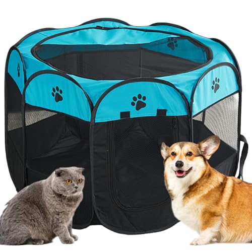 Hunde-Laufstall Haustier-Laufstall für den Innenbereich, für Welpen, Hundezelt, Käfig, tragbar, Pop-Up-Hundehütte, Laufstall mit Tragetasche für Hunde, Katzen, Kaninchen, abnehmbarer Reißverschluss, Hunde-Laufstall Haustier-Laufstall für den Innenbereich, für Welpen, Hundezelt, Käfig, tragbar, Pop-Up-Hundehütte, Laufstall mit Tragetasche für Hunde, Katzen, Kaninchen, abnehmbarer Reißverschluss, von AYLIORUY