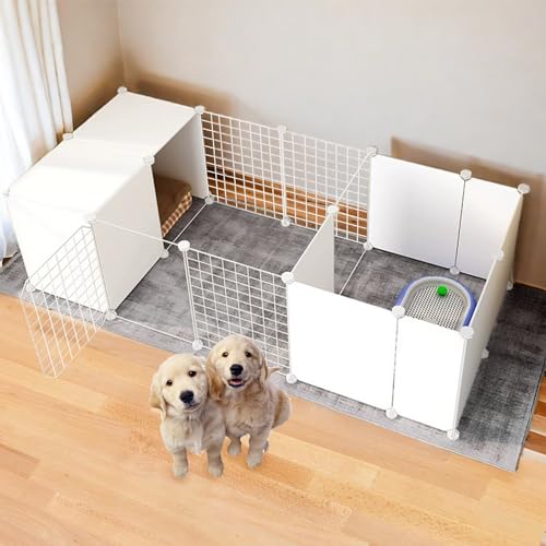 Hunde-Laufstall für den Innenbereich, Welpenlaufstall mit Tür, DIY Kleintierkäfig, Metalldraht, Hofzaun, Haustierübungsgehege für kleine Hunde, Kätzchen, Kaninchen, Meerschweinchen, Frettchen, 4 Hunde-Laufstall für den Innenbereich, Welpenlaufstall mit Tür, DIY Kleintierkäfig, Metalldraht, Hofzaun, Haustierübungsgehege für kleine Hunde, Kätzchen, Kaninchen, Meerschweinchen, Frettchen, 4 von AYLIORUY