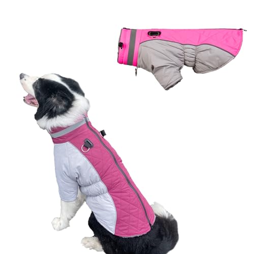 Hundemantel, warme Hundejacke, Wintermantel mit Beinen, reflektierender Rollkragen, Fleece-Weste mit Geschirr, integriert, wasserdicht, winddicht, Schneeanzug für kleine, mittelgroße und große Hunde, Hundemantel, warme Hundejacke, Wintermantel mit Beinen, reflektierender Rollkragen, Fleece-Weste mit Geschirr, integriert, wasserdicht, winddicht, Schneeanzug für kleine, mittelgroße und große Hunde, von AYLIORUY