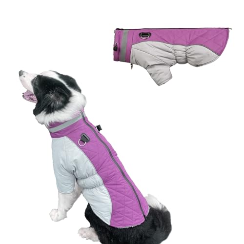 Hundemantel, warme Hundejacke, Wintermantel mit Beinen, reflektierender Rollkragen, Fleece-Weste mit Geschirr, integriert, wasserdicht, winddicht, Schneeanzug für kleine, mittelgroße und große Hunde, Hundemantel, warme Hundejacke, Wintermantel mit Beinen, reflektierender Rollkragen, Fleece-Weste mit Geschirr, integriert, wasserdicht, winddicht, Schneeanzug für kleine, mittelgroße und große Hunde, von AYLIORUY
