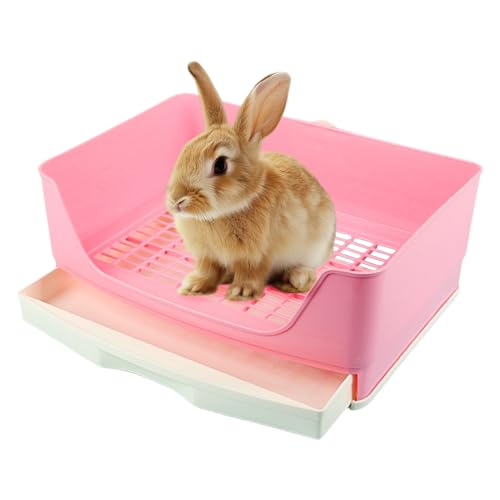 Kaninchentoiletten-Trainer, großes Fassungsvermögen, Töpfchen, Ecktoilette mit Schublade, größere Haustierpfanne für Kaninchen, Hamster, Meerschweinchen, Frettchen, Galesaur, Häschen, andere Kaninchentoiletten-Trainer, großes Fassungsvermögen, Töpfchen, Ecktoilette mit Schublade, größere Haustierpfanne für Kaninchen, Hamster, Meerschweinchen, Frettchen, Galesaur, Häschen, andere von AYLIORUY