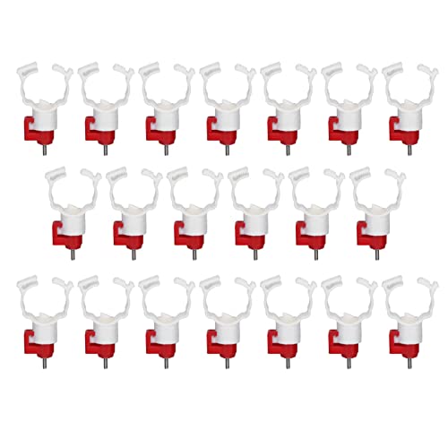 20pcs Professionelle Hühnerwassererbecher, Große Wasserfuttermittel, T -Shirt -Fitements Geflügelgeeignete Brustwarzen, Mehrzwecknippelfuttermittel für Enten, Vogelente, Küken, von AYNEFY