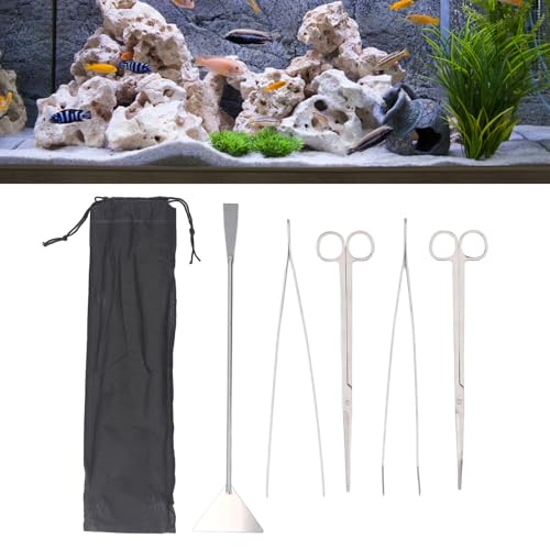 AYNEFY Aquascaping Tool Kit Stainless Steel Portable Accurate Operating Aquarium Fish Tank Plant Tweezers Scissors Kit AYNEFY Aquascaping Tool Kit Stainless Steel Portable Accurate Operating Aquarium Fish Tank Plant Tweezers Scissors Kit von AYNEFY