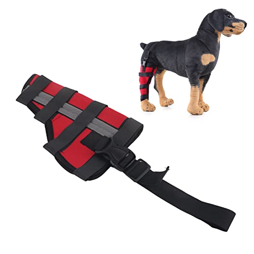 AYNEFY Hundehinterbeinschoner Knieschoner Abriebfest Atmungsaktiv Bietet Halt und Stabilit?t 3 Klettverschl¨¹sse zum Abdecken von Wunden und zur Verhinderung des Beleckens durch den Hund von AYNEFY