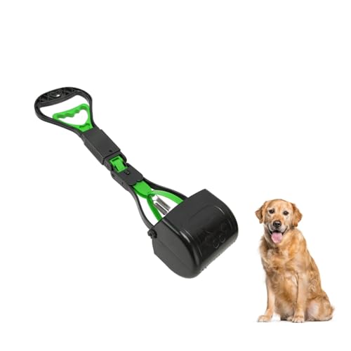 AYNEFY Hundekotschaufel mit langem Griff, tragbar, multifunktional, faltbar, leicht zu reinigen, strapazierfähig, für den Außenbereich, Grün von AYNEFY