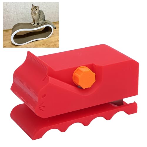 AYNEFY Karton Schneidemesser für Katzenschrätter 3D Gedrucktes DIY Karton Abziehwerkzeug mit Einstellbarer Tiefe Breite Ergonomischem Griff für Bastelenthusiasten (Rot) von AYNEFY