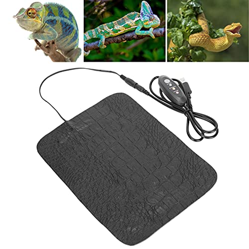 AYNEFY Reptilien-Wärmekissen mit Einstellbarer Temperatur, Wasserdichtes PU-Leder für Eidechsen, Schildkröten und Schlangen (S 40 cm) von AYNEFY