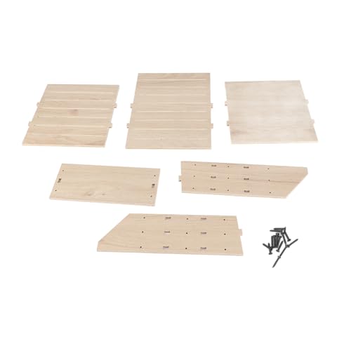 Hölzerner Fledermaushaus Wetterfestes Händlernes Fledermausbox für Outdoor -Garten mit Triad Holzmaterial (Holzfarbe) von AYNEFY