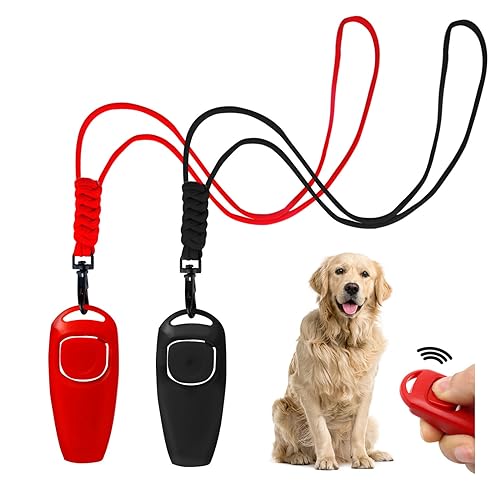 AYNKH 2 Stück Profi-Hundetrainingsset, mit Ultraschallpfeife und Click Sound, Gehorsamkeitserinnerung, Training und Lanyard für eine effektive Kontrolle des Bellens AYNKH 2 Stück Profi-Hundetrainingsset, mit Ultraschallpfeife und Click Sound, Gehorsamkeitserinnerung, Training und Lanyard für eine effektive Kontrolle des Bellens von AYNKH