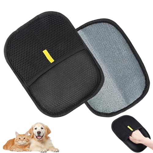 AYNKH 2er Pack Double-Sided Grooming Gloves, Wiederverwendbare Tierhaarentferner für Katzen & Hunde, Antistatische Silikonfläche, Ideal zum Baden, Pflegen & Entfernen von Haaren auf Sofa & Kleidung AYNKH 2er Pack Double-Sided Grooming Gloves, Wiederverwendbare Tierhaarentferner für Katzen & Hunde, Antistatische Silikonfläche, Ideal zum Baden, Pflegen & Entfernen von Haaren auf Sofa & Kleidung von AYNKH