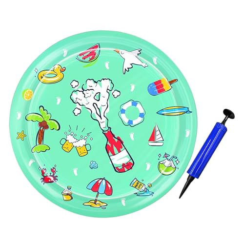 AYOrpeg Hunde Katzen Spiel Kühl Wassermatte Aufblasbare Sensorische Wasserspielmatte Haustier Matratze Wasser Pad Größe Hund Aufblasbare Bett (02, 65CM) von AYOrpeg