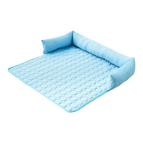 AYOrpeg Pelzbarn Kühlendes Sofabett Hundekühlmatte Kühl Betten Kaltgelpad Haustier Kühlpads Sofabett Selbstkühlende für Haustiere (Blue, 70X70) von AYOrpeg