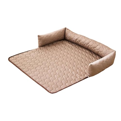 AYOrpeg Pelzbarn Kühlendes Sofabett Hundekühlmatte Kühl Betten Kaltgelpad Haustier Kühlpads Sofabett Selbstkühlende für Haustiere (Coffee, 90X90) von AYOrpeg