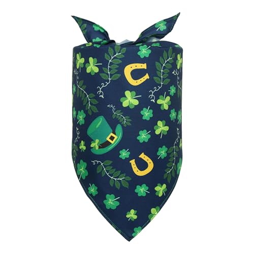 AYOrpeg St. Patricks Day Hundehalstuch Halstuch für Kleine Mittelgroße Hunde Hundehalstuch zum St. Patricks Day Bandana für Welpen Kätzchen (A, M) von AYOrpeg
