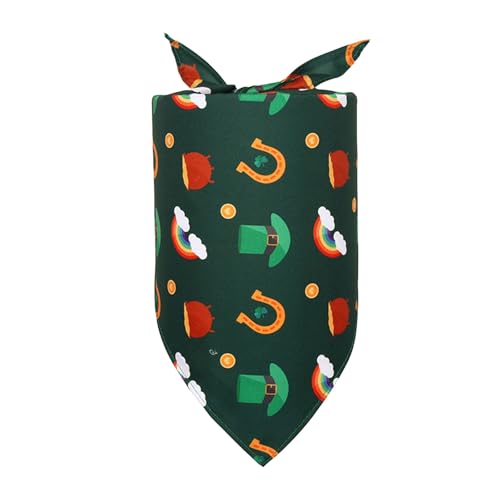AYOrpeg St. Patricks Day Hundehalstuch Halstuch für Kleine Mittelgroße Hunde Hundehalstuch zum St. Patricks Day Bandana für Welpen Kätzchen (C, S) von AYOrpeg