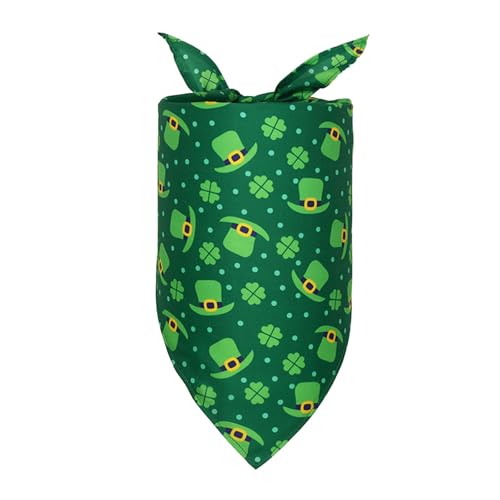 AYOrpeg St. Patricks Day Hundehalstuch Halstuch für Kleine Mittelgroße Hunde Hundehalstuch zum St. Patricks Day Bandana für Welpen Kätzchen (D, M) von AYOrpeg