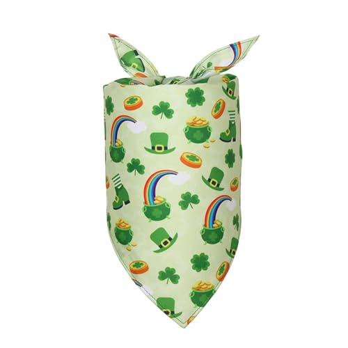 AYOrpeg St. Patricks Day Hundehalstuch Halstuch für Kleine Mittelgroße Hunde Hundehalstuch zum St. Patricks Day Bandana für Welpen Kätzchen (H, M) von AYOrpeg