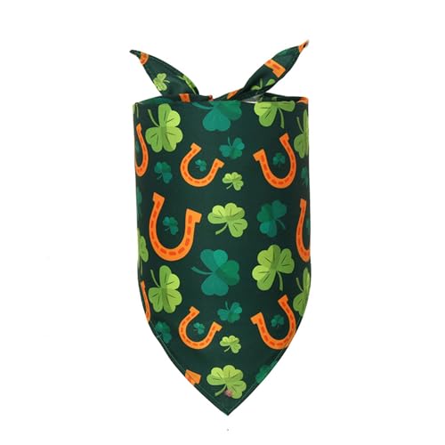 AYOrpeg St. Patricks Day Hundehalstuch Halstuch für Kleine Mittelgroße Hunde Hundehalstuch zum St. Patricks Day Bandana für Welpen Kätzchen (I, M) von AYOrpeg