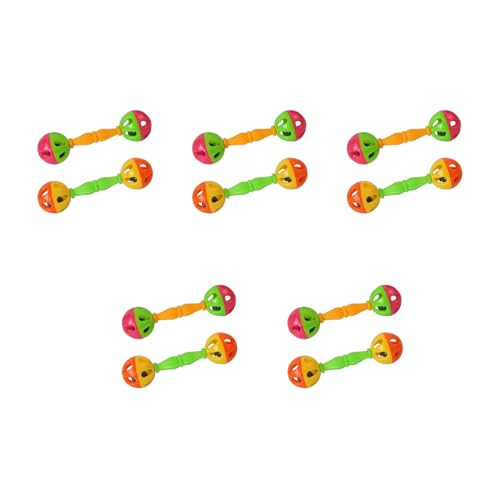 AYPOHU Pack Papageien Kauspielzeug Bunte Doppelbälle Mit Glocke Interaktives Vogelspielzeug Für Kleine Mittelgroße Sittiche Nymphensittiche Vogelsamen Aufbewahrungsbehälter Luftdicht von AYPOHU