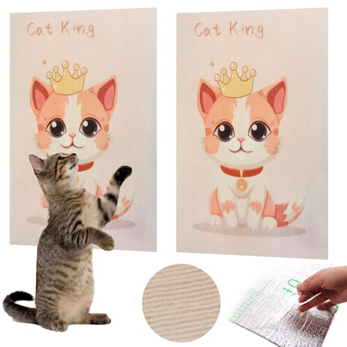 Selbstklebende Kratzmatte Katzen,AYSOW 2PCS 40×60cm Kratzmatte für Katzen mit Gemustert,DIY Kratzbretter Katze Wand,Kratzschutz Katzenkratzmatte AntiKratz Tape für Protect Your Furniture from Claws von AYSOW
