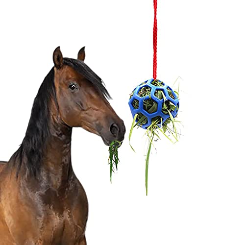 Hängender Futterspender für Pferd, Ziegenball Feeder - Tierball Heu-Futterspender Hängender Feeder Ball für Pferd - Haltbare Pferdeleckerli Ball Feeder - Hängender Heu Feeder Spielzeugball für Pferd Hängender Futterspender für Pferd, Ziegenball Feeder - Tierball Heu-Futterspender Hängender Feeder Ball für Pferd - Haltbare Pferdeleckerli Ball Feeder - Hängender Heu Feeder Spielzeugball für Pferd von AYUMN