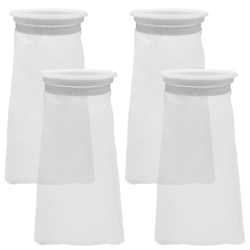 AYWFEY Aquarium-Filterbeutel, Nylonnetz-Filtersocken, 100-Mikron-Filtration, 10,2 cm Ring, 25,4 cm lang, 4 Stück AYWFEY Aquarium-Filterbeutel, Nylonnetz-Filtersocken, 100-Mikron-Filtration, 10,2 cm Ring, 25,4 cm lang, 4 Stück von AYWFEY