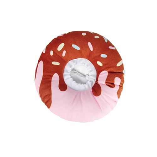 Halskrause Katze Haustier-Katze-Kegelhalsband, Hunde-Donut-Halskegel-Erholungshalsband for Anti-Biss-Lick-Chirurgie, Wundheilung, schützende Haustierversorgung(Color:Brown,Size:M) von AYWTIUN