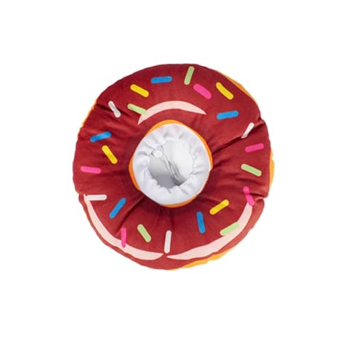 Halskrause Katze Haustier-Katze-Kegelhalsband, Hunde-Donut-Halskegel-Erholungshalsband for Anti-Biss-Lick-Chirurgie, Wundheilung, schützende Haustierversorgung(Color:Coffee,Size:L) von AYWTIUN