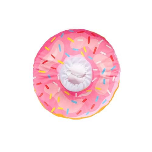Halskrause Katze Haustier-Katze-Kegelhalsband, Hunde-Donut-Halskegel-Erholungshalsband for Anti-Biss-Lick-Chirurgie, Wundheilung, schützende Haustierversorgung(Color:Pink,Size:L) von AYWTIUN