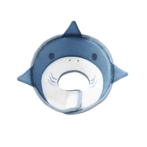 Halskrause Katze Haustier-Kegelhalsband, Anti-Biss-Halsband, Hut, Leckschutz, verstellbares Kegelhalsband for Katzen, Welpen, geschützt nach der Operation(Color:Gray Shark,Size:Extra Large) von AYWTIUN