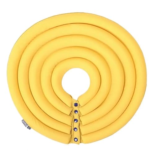 Halskrause Katze Haustier-Kegelhalsband for Chirurgie, Wundheilung, schützender Welpe, weiches Hunde- und Katzenzubehör(Color:Yellow,Size:M) von AYWTIUN