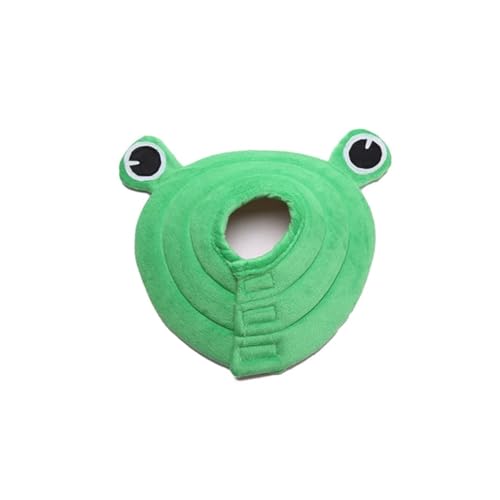 Halskrause Katze Hunde-OP-Halsband, Anti-Biss-Halsband, Hund, Blumenform, Genesungshalsband, Chirurgie-Halsbänder, Haustierzubehör(Color:Frog,Size:L) von AYWTIUN