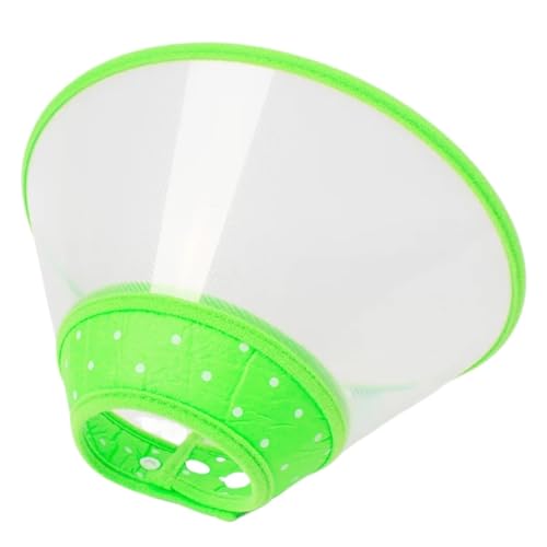 Halskrause Katze Kegelhalsband for Katzen und Hunde, Genesungshalsbänder, Anti-Biss- und Leck-Chirurgie, Wundheilung, for Haustiere, Hunde, Gesundheit, medizinisches Halsband(Color:Green,Size:S) von AYWTIUN