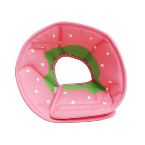 Halskrause Katze Leichtes, verstellbares Halsband mit weichen Zapfen for kleine, mittelgroße Hunde und Katzen, damit sie nach der Operation Nicht mehr lecken müssen(Color:Pink,Size:L) von AYWTIUN