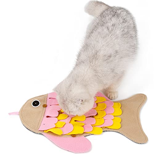 Schnupftabak-Pads für Katzen, Lernspielzeug Katzenfutter-Pads, rutschfest, bissfest und langlebig Schnüffelmatte von AYZECHANG