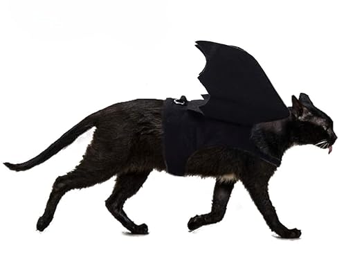 AZA Fledermausflügel für Haustiere, zusammenklappbar, Halloween, Hundekostüm für Welpen, Kätzchen, Cosplay, Haustierbekleidung für kleine Hunde, mittelgroße und große Haustiere, Party-Dekoration, AZA Fledermausflügel für Haustiere, zusammenklappbar, Halloween, Hundekostüm für Welpen, Kätzchen, Cosplay, Haustierbekleidung für kleine Hunde, mittelgroße und große Haustiere, Party-Dekoration, von AZA