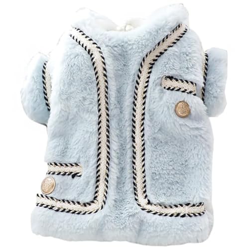 AZA Hunde-Prinzessin-Tweed-Kostüm, Plüschkleidung, für Herbst und Winter, Haustier-Kapuzenpullover, blau, warm, Katze, Mädchen, niedlich, dick, weiß, rosa, Mantel, Outfits für kleine Hunde, Größe S AZA Hunde-Prinzessin-Tweed-Kostüm, Plüschkleidung, für Herbst und Winter, Haustier-Kapuzenpullover, blau, warm, Katze, Mädchen, niedlich, dick, weiß, rosa, Mantel, Outfits für kleine Hunde, Größe S von AZA