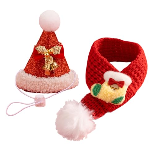 AZA Weihnachtsmütze für Katzen mit Schal, Weihnachtsmütze nur für Katzen, Haustier, Weihnachtsmann, Rentier, Kawaii, Motorhaube, Kostüm für Welpen, Kaninchen, Puppe für kleine Hunde, warm, AZA Weihnachtsmütze für Katzen mit Schal, Weihnachtsmütze nur für Katzen, Haustier, Weihnachtsmann, Rentier, Kawaii, Motorhaube, Kostüm für Welpen, Kaninchen, Puppe für kleine Hunde, warm, von AZA