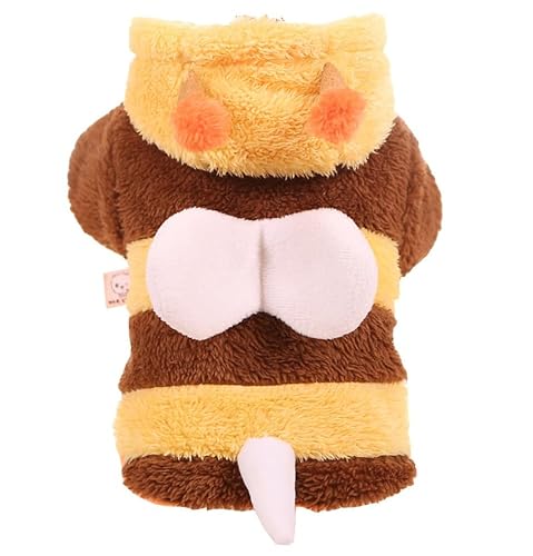 Hunde-Kapuzenpullover Bienenkostüm für Haustiere, Baumwollkleidung, mit Kapuze, Haustierjunge, dicker Wintermantel für kleine Hunde, niedliche Katze, Mädchen, lustige Outfits, weibliche Kostüme (Größe Hunde-Kapuzenpullover Bienenkostüm für Haustiere, Baumwollkleidung, mit Kapuze, Haustierjunge, dicker Wintermantel für kleine Hunde, niedliche Katze, Mädchen, lustige Outfits, weibliche Kostüme (Größe von AZA
