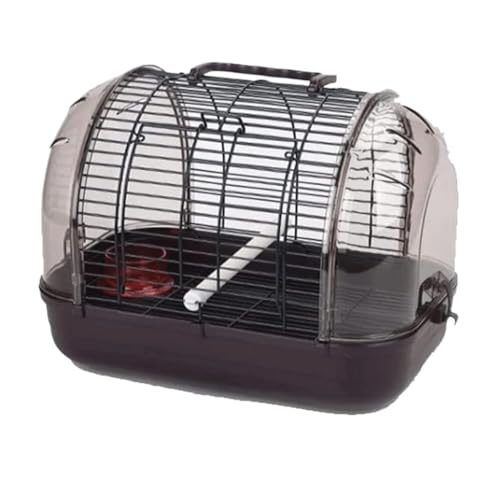 AZHKJKZH Papageienkäfig Vögel Vogelkäfig Tragbarer Haustiervogel-Reisekäfig Kreative Vogelträger Langlebiger Vogelhausträger Für Balkon Wellensittichkäfig(Brown,S) von AZHKJKZH