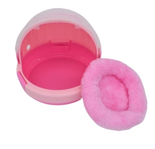 AZHKJKZH Papageienkäfig Vögel Vogelträgerkäfig Mit Griff, Tragbarer Papageienträger, Leichte Haustiere, Reisekoffer, Transparent Wellensittichkäfig(Pink) von AZHKJKZH