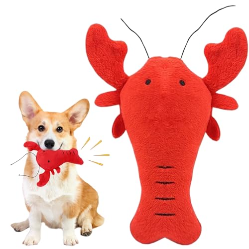 AZIDWERYQ Quietschendes Hundespielzeug, interaktives Hummer-Hundespielzeug, weiches Plüschtier, lebendige Stofftiere, Kauspielzeug, Cartoon, Hummer, Krabbe, Quietschen für kleine Hunde, quietschend AZIDWERYQ Quietschendes Hundespielzeug, interaktives Hummer-Hundespielzeug, weiches Plüschtier, lebendige Stofftiere, Kauspielzeug, Cartoon, Hummer, Krabbe, Quietschen für kleine Hunde, quietschend von AZIDWERYQ