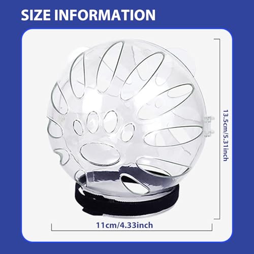 Cat Bubble Mündung, 4x4x5 Zoll atmungsaktives Katzenmündung, transparenter Haustierhelm mit Befestigungsband, Anti-Lick- und Anti-Bite-Kopfabdeckung für die Pflege, Nagelkreishelm Cat Bubble Mündung, 4x4x5 Zoll atmungsaktives Katzenmündung, transparenter Haustierhelm mit Befestigungsband, Anti-Lick- und Anti-Bite-Kopfabdeckung für die Pflege, Nagelkreishelm von AZIDWERYQ