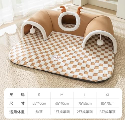 Indoor Katzennest Tunnel Bett Hirsch versteckte Katzen Tunnel 65 * 40cm U-Tunnel Indoor Katzennest Tunnel Bett Hirsch versteckte Katzen Tunnel 65 * 40cm U-Tunnel von AZMUDE