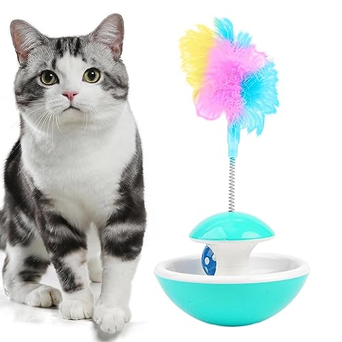 AZOOB Cat Track Ball Toy - Cats Track Toy with Teasing Feather - Cats Entertainment Supplies for Study Room, Cat House, Pet Shelter, Pet Shop, Living Room, Bedroom von AZOOB