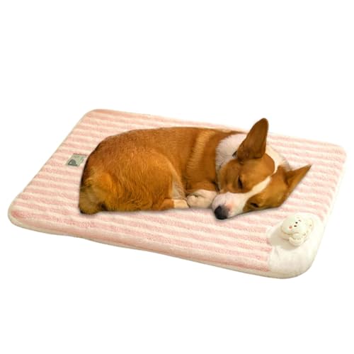 AZOOB Hundebett-Matte, warm, rutschfest, waschbar, Winter-Hundeschlafmatte, flaches Hundebett, Schlafmatratze für Katzen, mittelgroße und kleine Haustiere von AZOOB