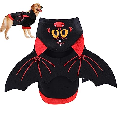 AZOOB Katzen-Fledermausflügel-Anzug, Hunde-Fledermaus, Halloween-Kostüm, Flügel für Haustiere, weiche Fledermausflügel, Halloween-Outfits für Cosplay, Halloween-Haustier-Fledermaus-Kostüm für Katze, von AZOOB