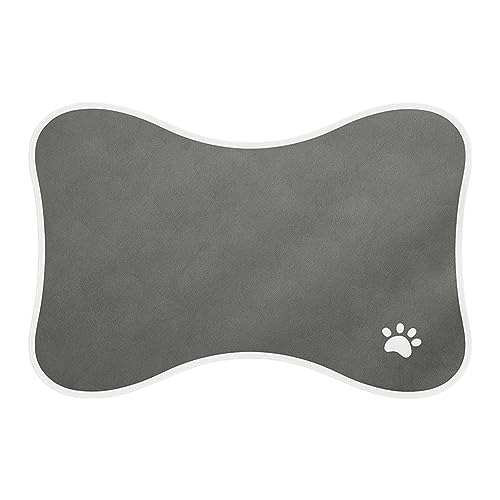 AZOOB pet feeder mat, bathroom mat for dogs, cat food mat, dog bowl mat, training pet mat, dog bed carpet rug With Bone Shape For Food And Water, Pet Supplies mats For Puppy, Rabbit, Kitten, Cats von AZOOB