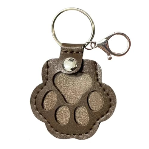 AZURAOKEY Personalisierte Hunde- und Katzenhaar-Gedenkküste-Lederpfote for Haustiere for Haustiere, Pet Memory Collector, niedliche Lederpfote Keychain, Gedenkgeschenke for Haustierliebhaber-Dark Brow von AZURAOKEY