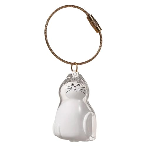 AZURAOKEY Schlüsselanhänger mit Tierhaarreliquien-Kapsel – Transparente Aufbewahrungsflasche for Katzenhaare & Gedenkgeschenk for Tierhalter, Sammler-Katzenhaarschlüsselanhänger-Flasche AZURAOKEY Schlüsselanhänger mit Tierhaarreliquien-Kapsel – Transparente Aufbewahrungsflasche for Katzenhaare & Gedenkgeschenk for Tierhalter, Sammler-Katzenhaarschlüsselanhänger-Flasche von AZURAOKEY